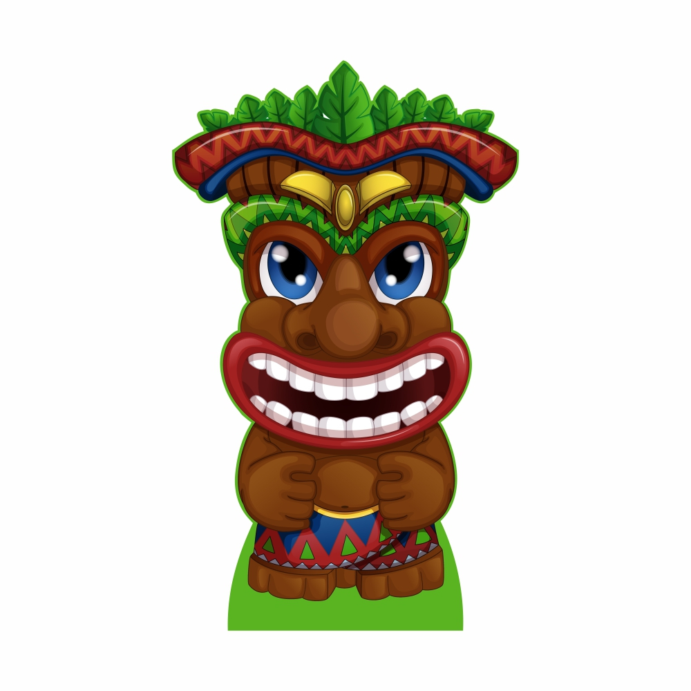 Havaí Tiki totem kit 8 - 25CM de mesa kit enfeites de festa temática Kit Enfeites kit festa — imagem 2 de 2