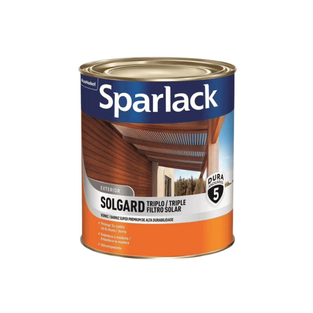 Verniz Solgard 900ml Triplo Filtro Solar Natural Incolor Sparlack em Oferta na Shopee