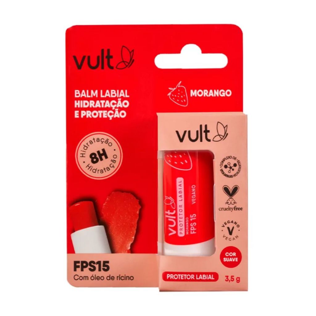 Protetor Labial Balm Morango Vult 3,5g · foto 2