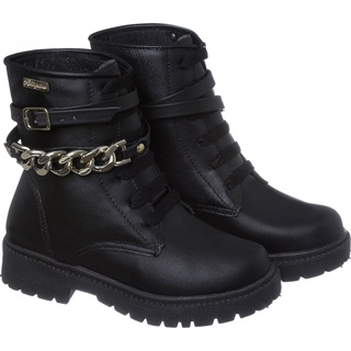 Bota Feminina Infantil Coturno Menina Tratorada Corrente em Oferta na Shopee