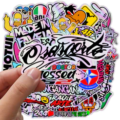 40 Adesivos Variados Holografico Para Notebook Caderno Moto Carro Capacete Osascorte Camaleão