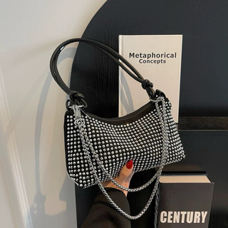 Bolsa Baguete Strass Brilhante Bolsa de Ombro Feminina 2 Modelos Festa Balada 627