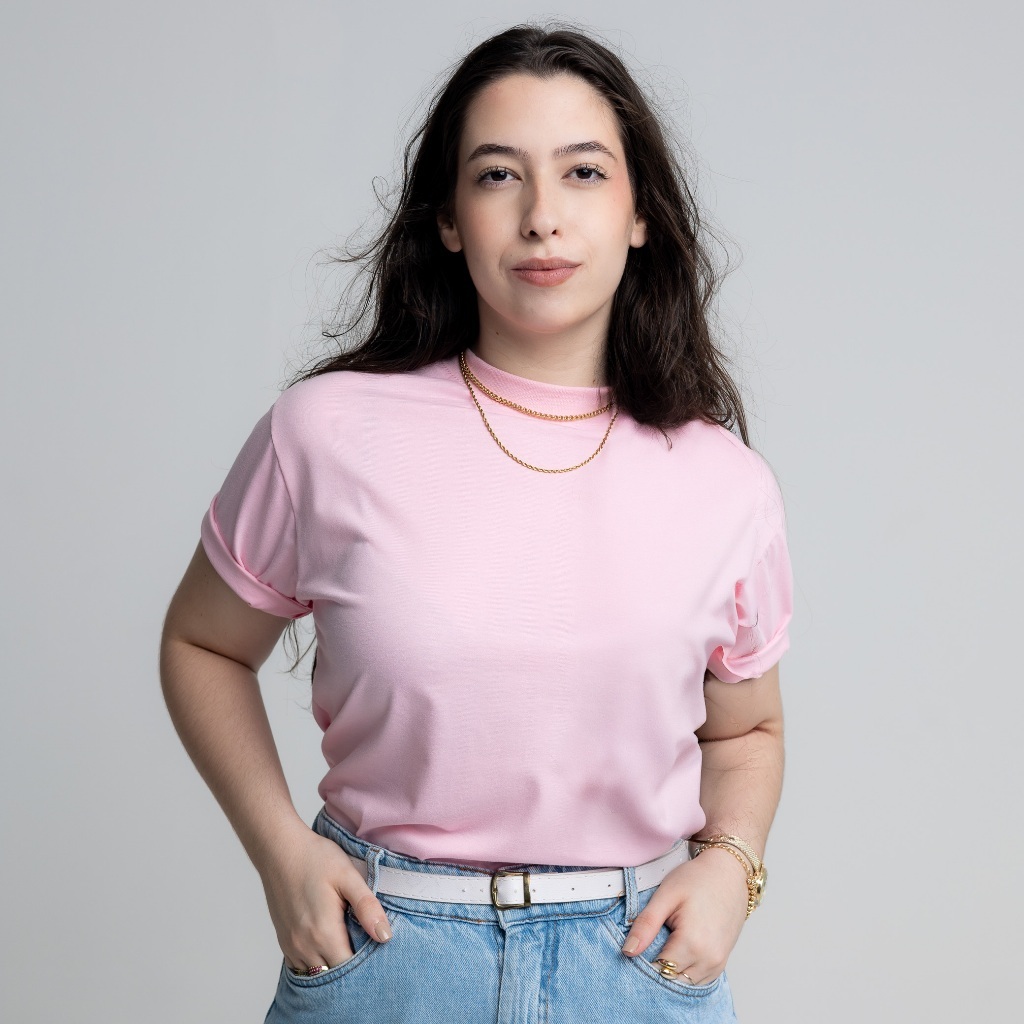 T-Shirt Lisa 100% Algodão Blusa Moda Feminina Promoção Envio Imediato