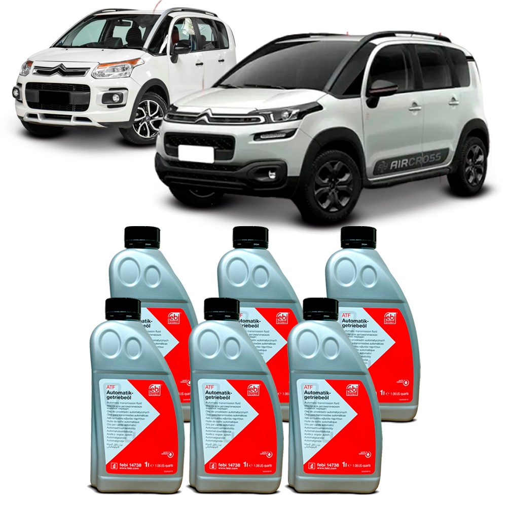 Kit Troca De Oleo Cambio Automatico ATF Febi 14738 6 L Citroen C3 Aircross 1.6 16V 2010 a 2016