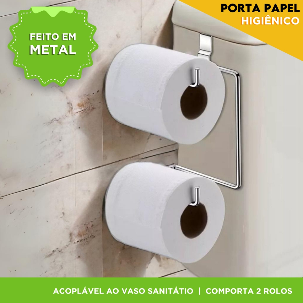 Suporte Para Papel Higiénico Duplo Para Caixa Acoplad - NL
