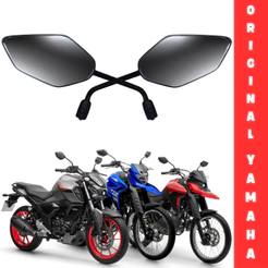 PAR ESPELHO RETROVISOR ESQUERDO DIREITO XTZ LANDER 250 FAZER FZ15 2020 2021 2022 2023 2024 2025