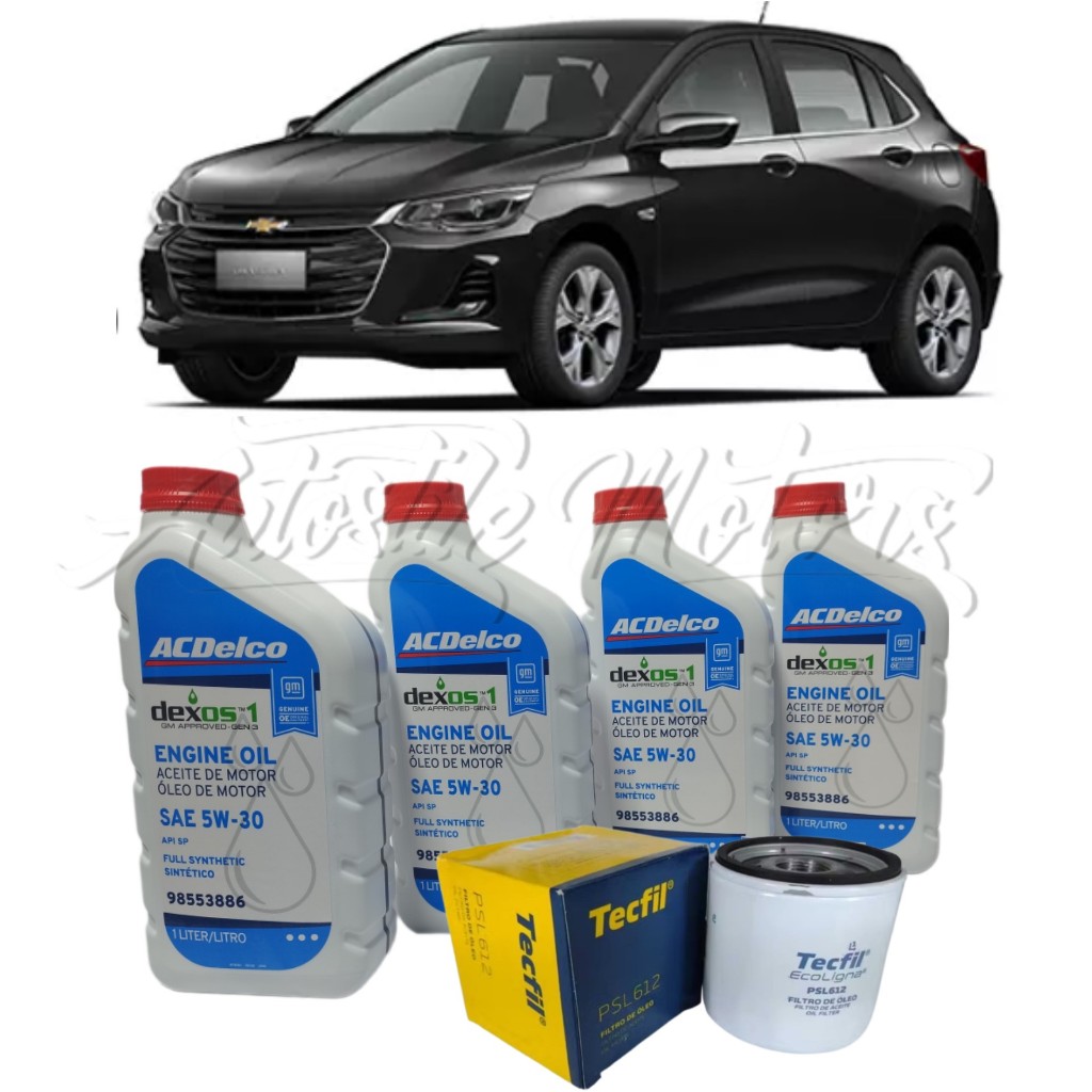 Kit Troca Óleo Onix Turbo 5w30 ACDelco DEXOS1 Ger 3 Chevrolet GM Acdelco +Filtro de Óleo em Oferta na Shopee