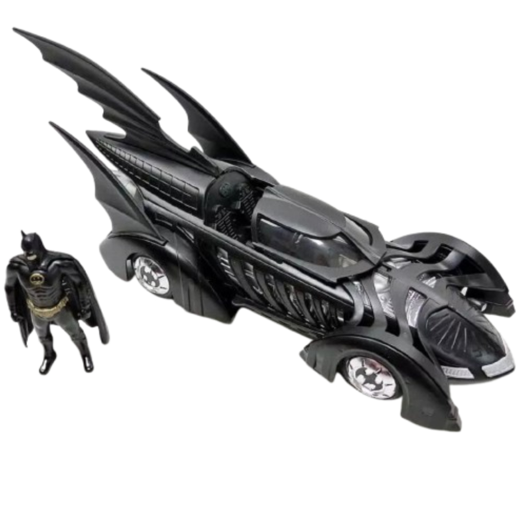 Miniatura Batmóvel 1995 Batman Forever Val Kilmer 1:24 com Boneco Jada Toys