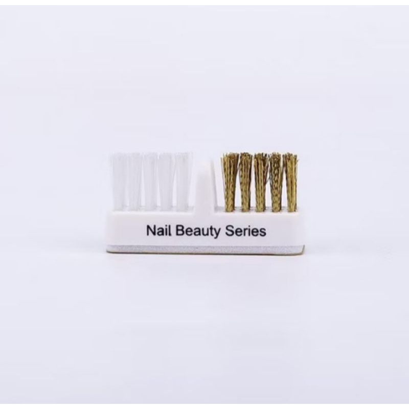 Escova de limpeza para  broca Nail  cerda dupla aço e pvc