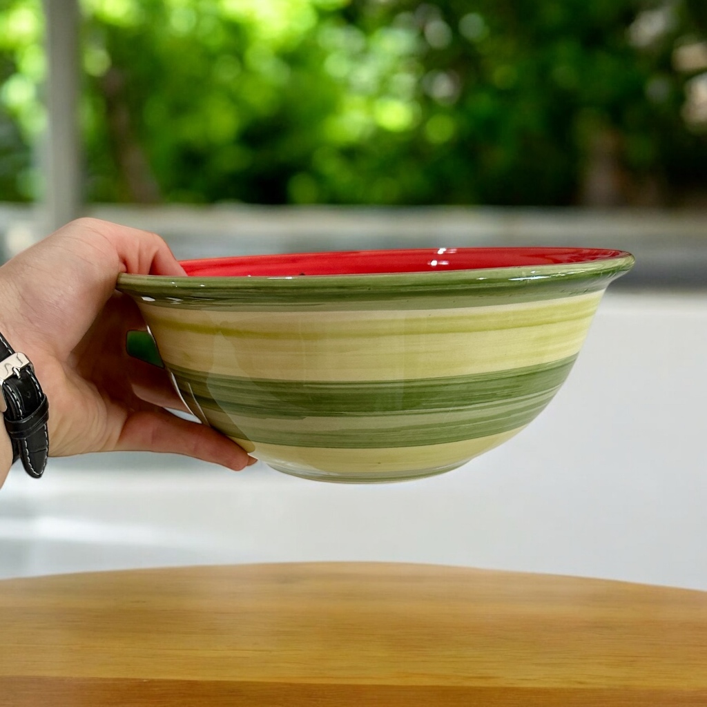 Bowl Tigela de Melancia Vários Tamanhos Feito de Cerâmica