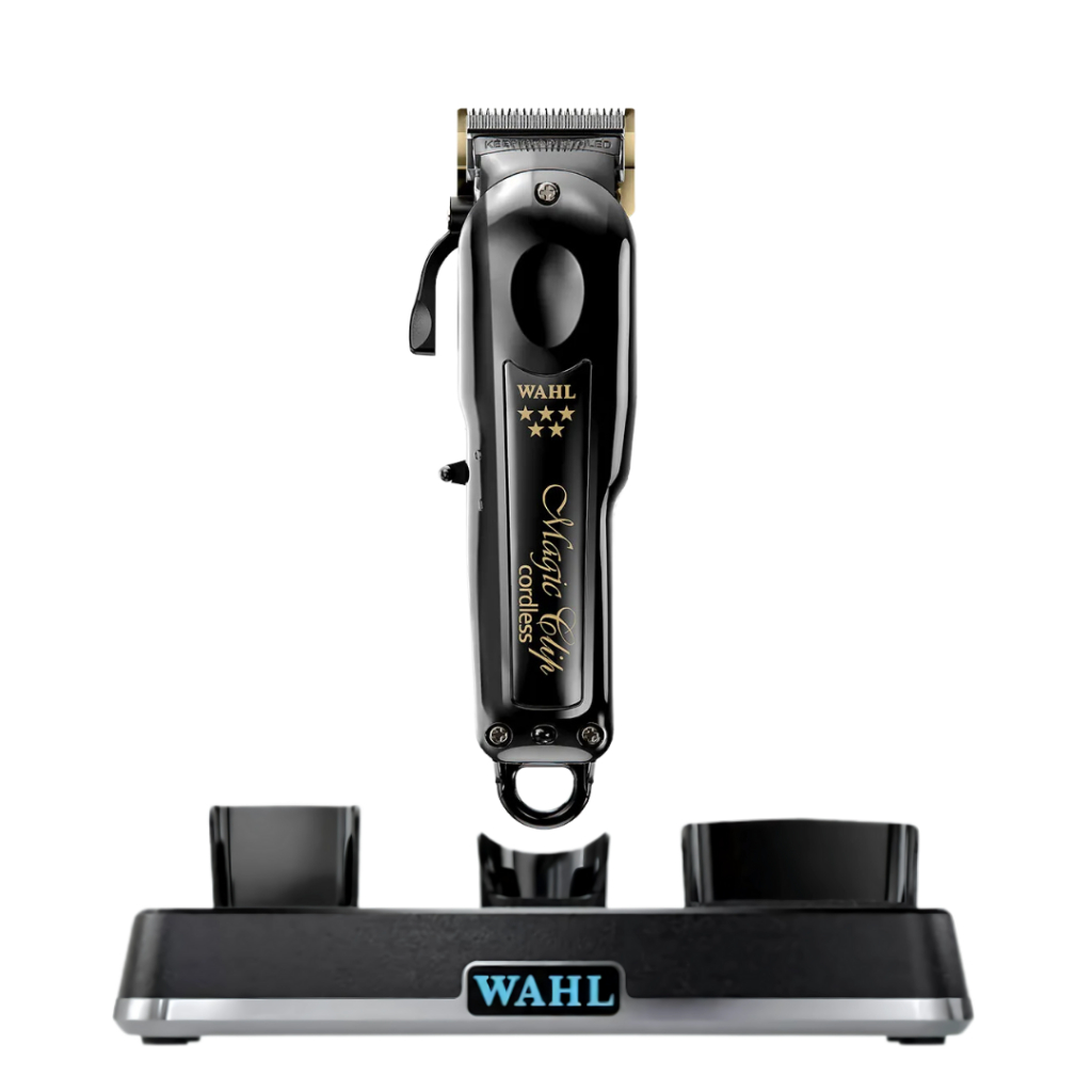 Wahl Kit Magic Clip 5 Star Cordless Black/Gold + Base de Carregamento Power Station Bivolt