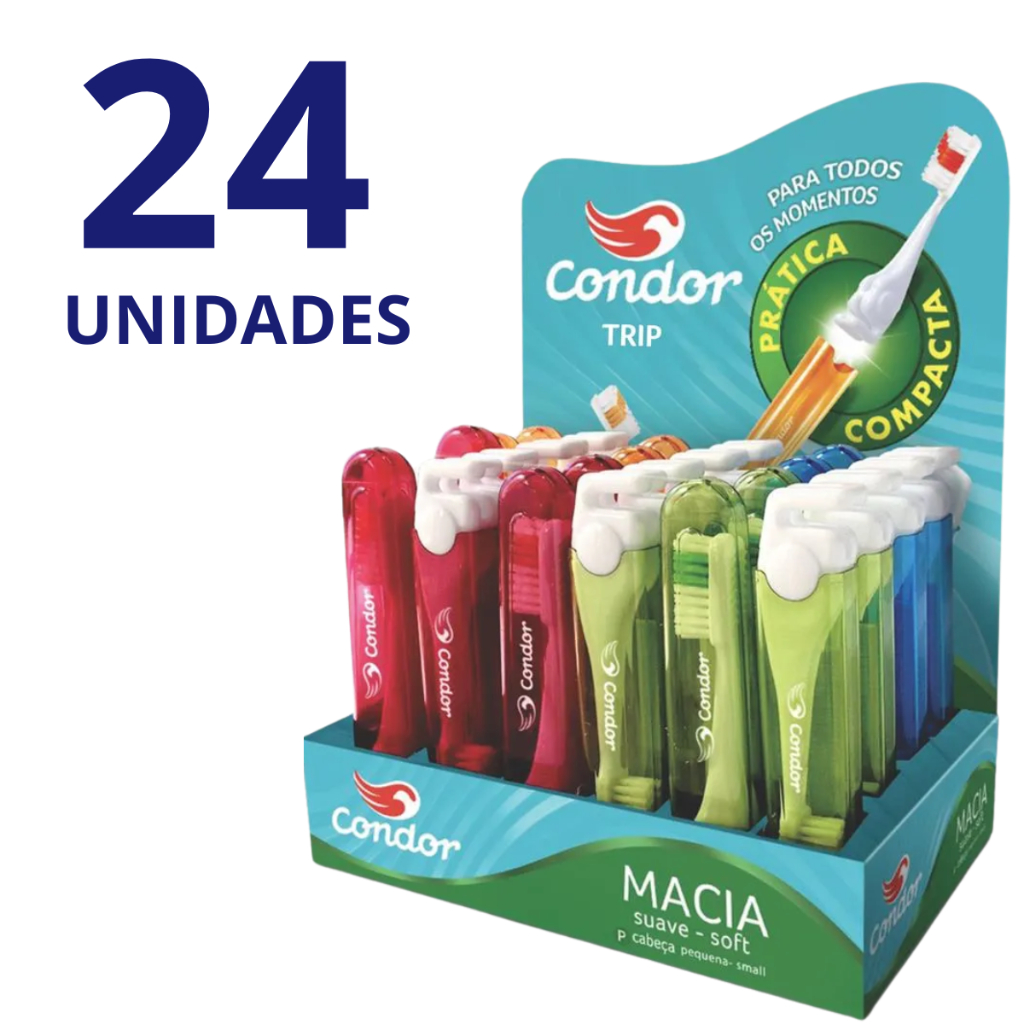 Imagem Kit Escovas de Dente Portátil p/ Viagens Dia a Dia Higiene Bucal c/ Protetor de Cerdas