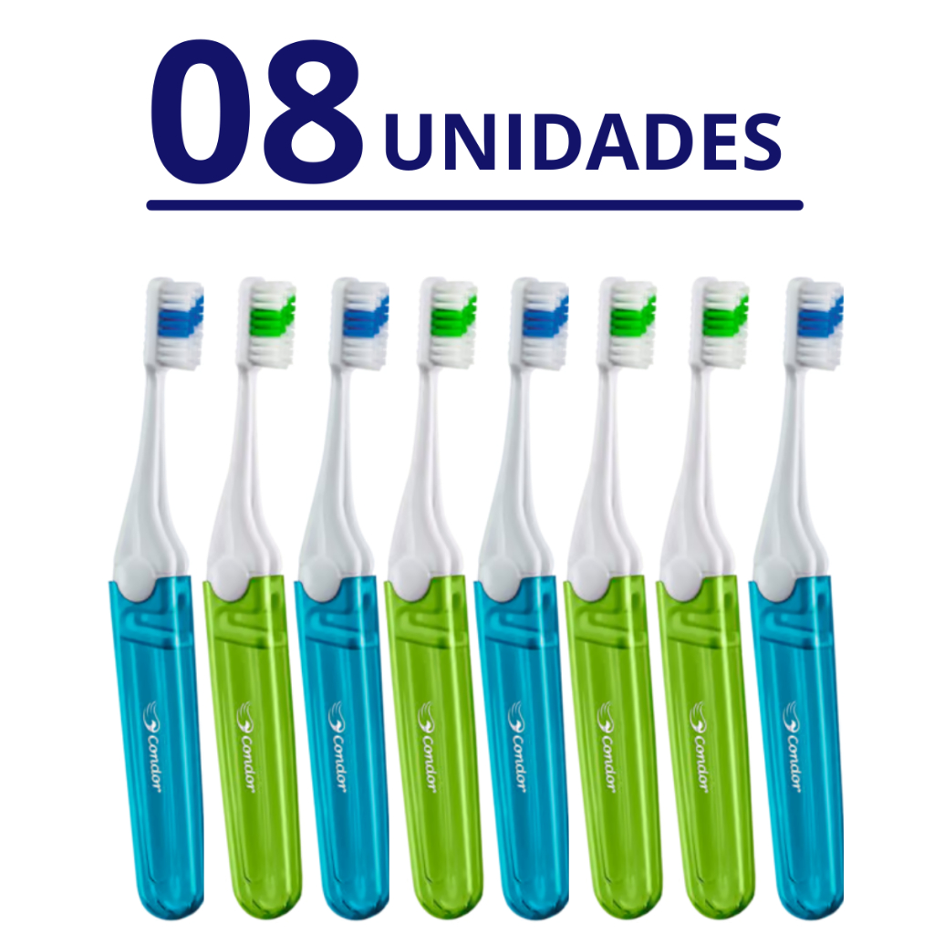 Imagem Kit Escovas de Dente Portátil p/ Viagem com Estojo Protetor Dia a Dia Higiene Bucal