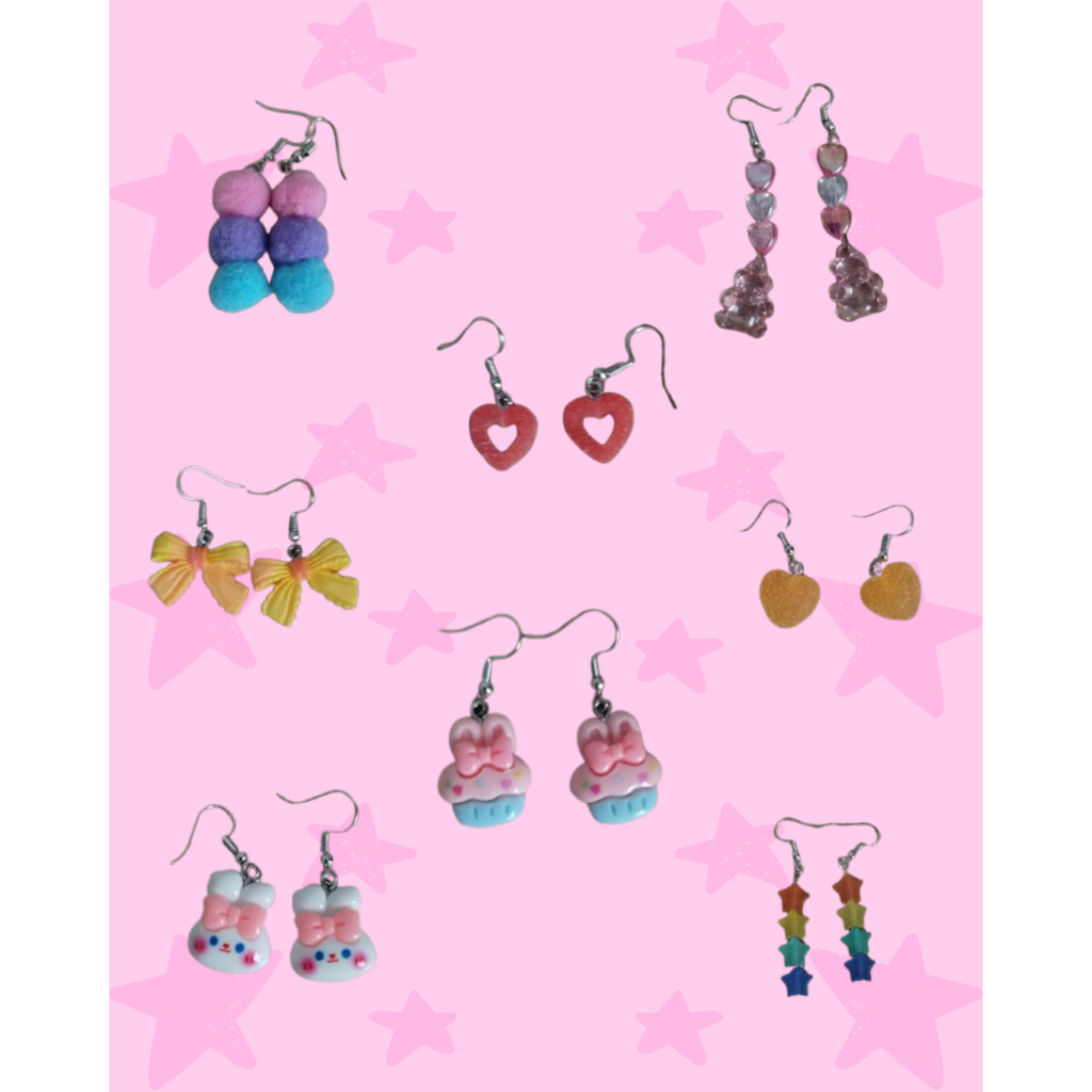 Brincos aesthetics y2k Kawaii