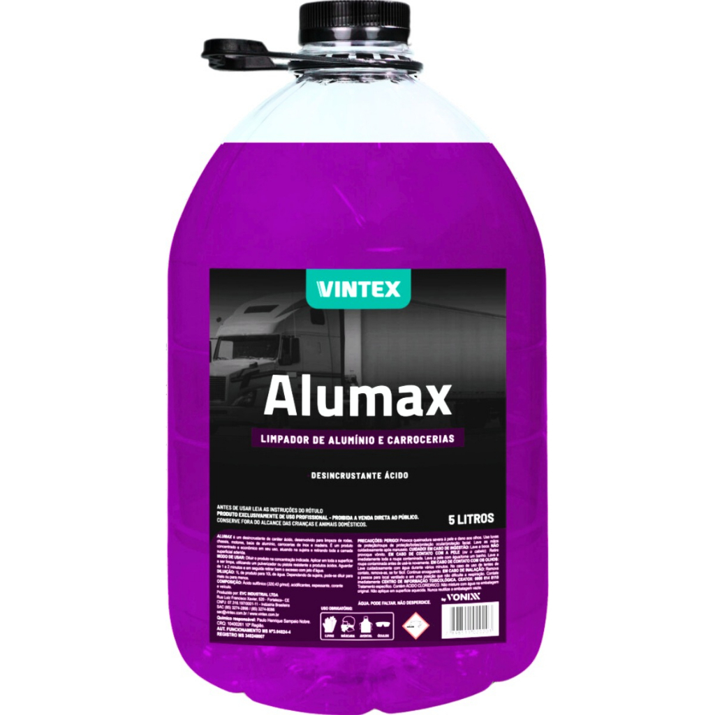 Alumax Limpa Alumínio Rodas Baú Caminhão Aro Vintex 5l em Oferta na Shopee