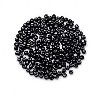 Miçanga de Vidro 6/0 - Preta ( Aproxi. 600 peças ) em Oferta na Shopee