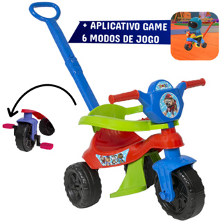 Triciclo + Game Aplicativo 3D Velotrol Motoca Completa 2025 Pedais, Empurrador, Protetor e Apoio em Oferta na Shopee
