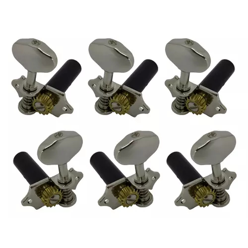 Tarraxa Violão Nylon Rozini Cromada Pino Grosso 16D  Ra326
