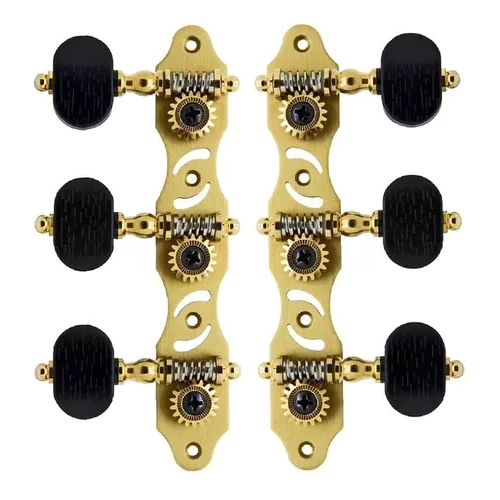 Tarraxa Violão Nylon Rozini Dourada Pino Grosso com Rolamento 18D Super Luxo Rax306