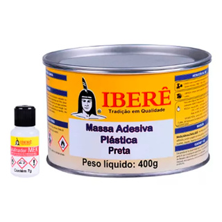 Kit Com 12 Massa Adesiva 400gr Preta Ibere em Oferta na Shopee