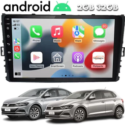 Central Multimidia Android Novo Polo Virtus T Cross 9 Polegadas Gps Wifi Bluetooth Carplay