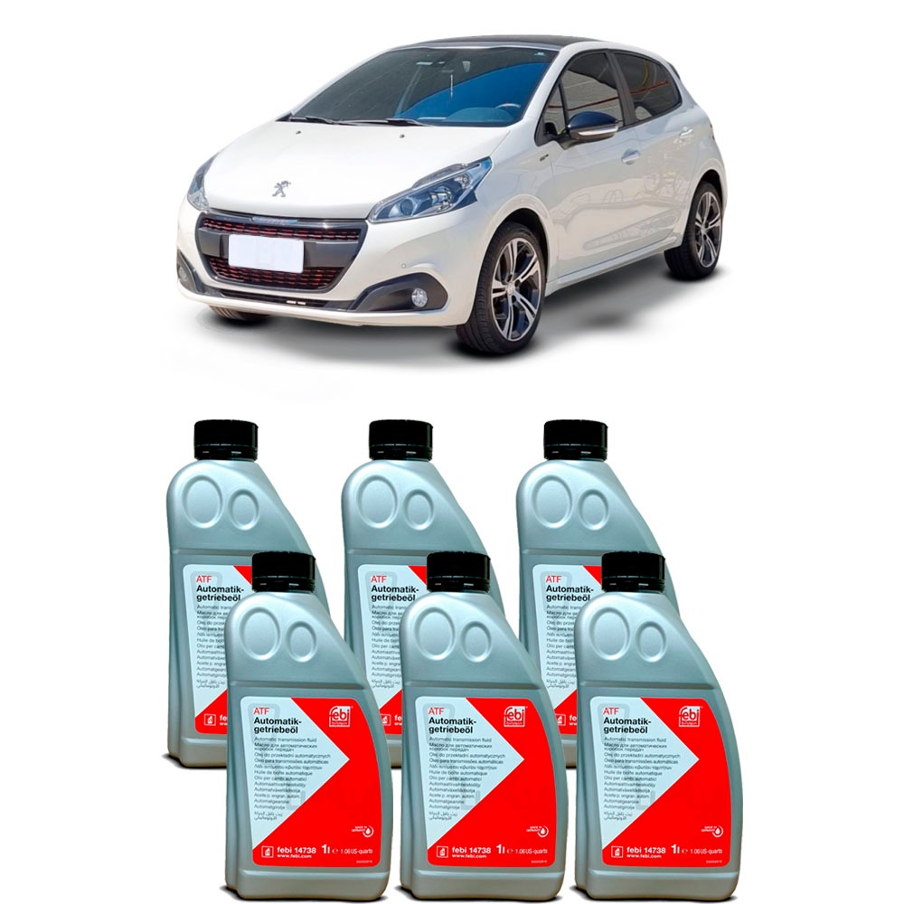 Kit Troca De Oleo Cambio Automatico ATF Febi 14738 6 L Peugeot 208 1.5 16v 2013 a 2017
