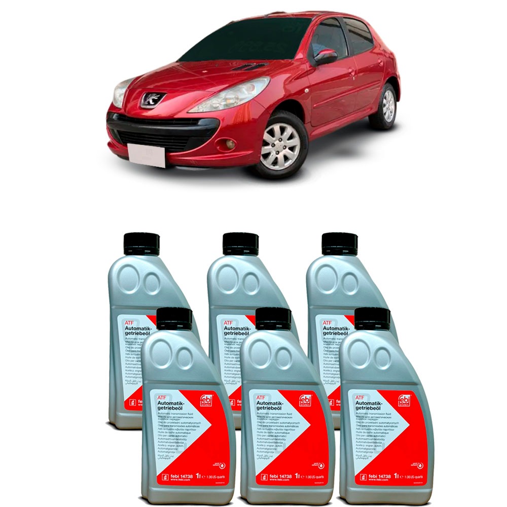 Kit Troca De Oleo Cambio Automatico ATF Febi 14738 6 L Peugeot 207 1.6 16v 2008 a 2013