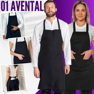 Avental Com Bolso Reforçado Cozinha Churrasqueiro Restaurante Uniforme Avental Oxford Buffet Uniforme Cozinha em Oferta na Shopee
