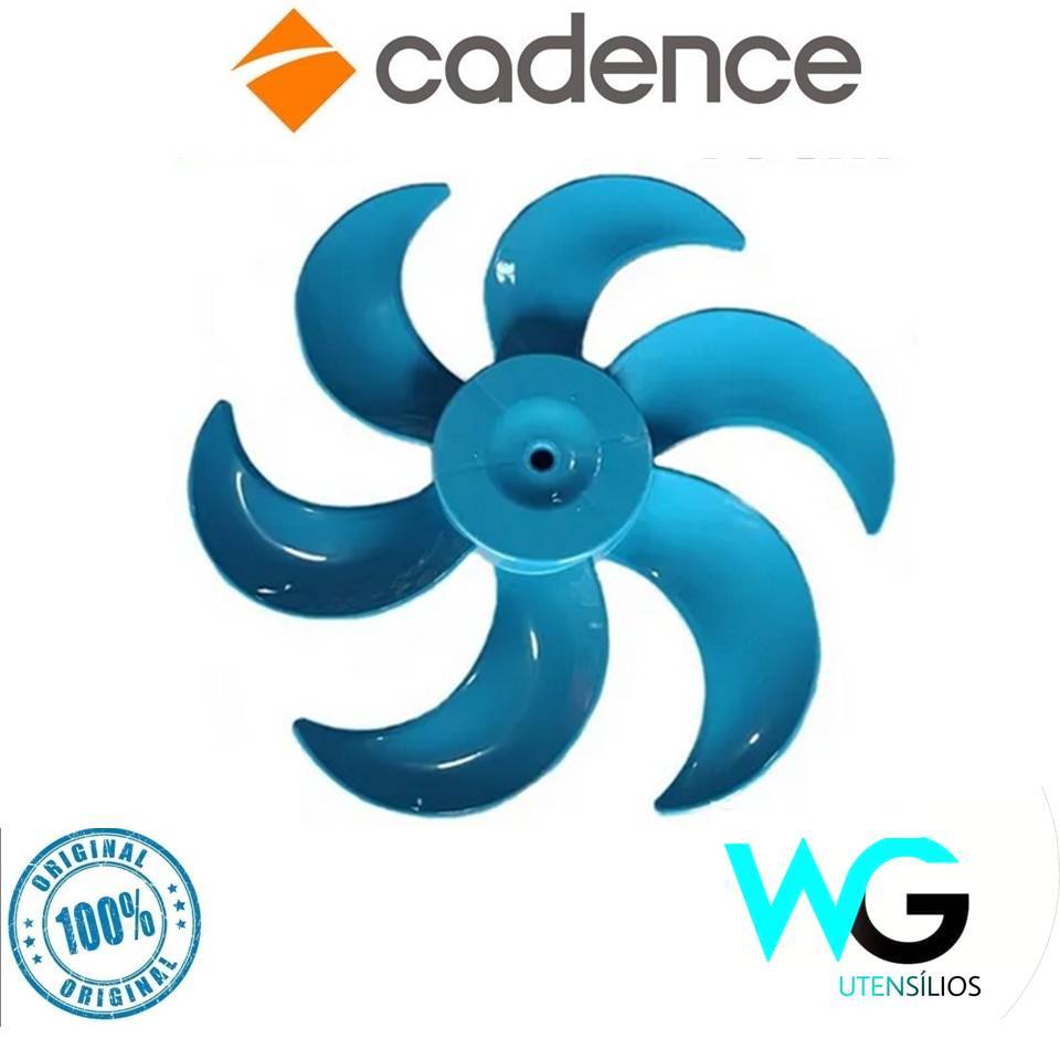 Hélice Ventilador Cadence Eros Supreme 40cm 6pás Azul Original em Oferta na Shopee