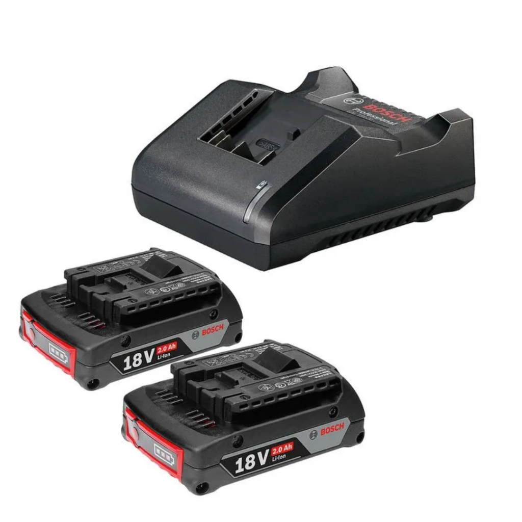 KIT CARREGADOR GAL18V-20 BIVOLT E 2 BATERIAS 2AH BOSCH