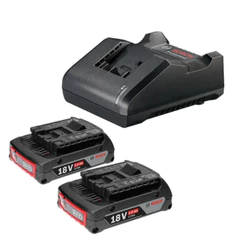 KIT CARREGADOR GAL18V-20 BIVOLT E 2 BATERIAS 2AH BOSCH