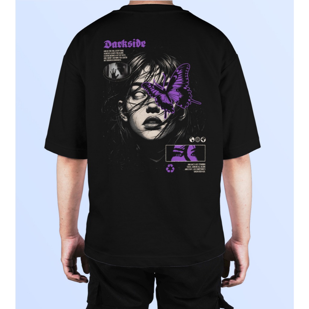 Camiseta Oversized Com Estampa Skatista Streetwear Masculina