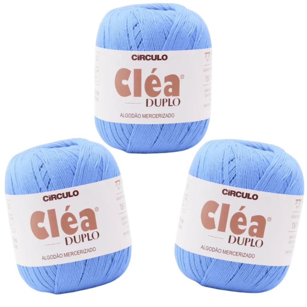 Kit 3 Linha Cléa Duplo Circulo Com 150g 508mts 100% Algodão em Oferta na Shopee
