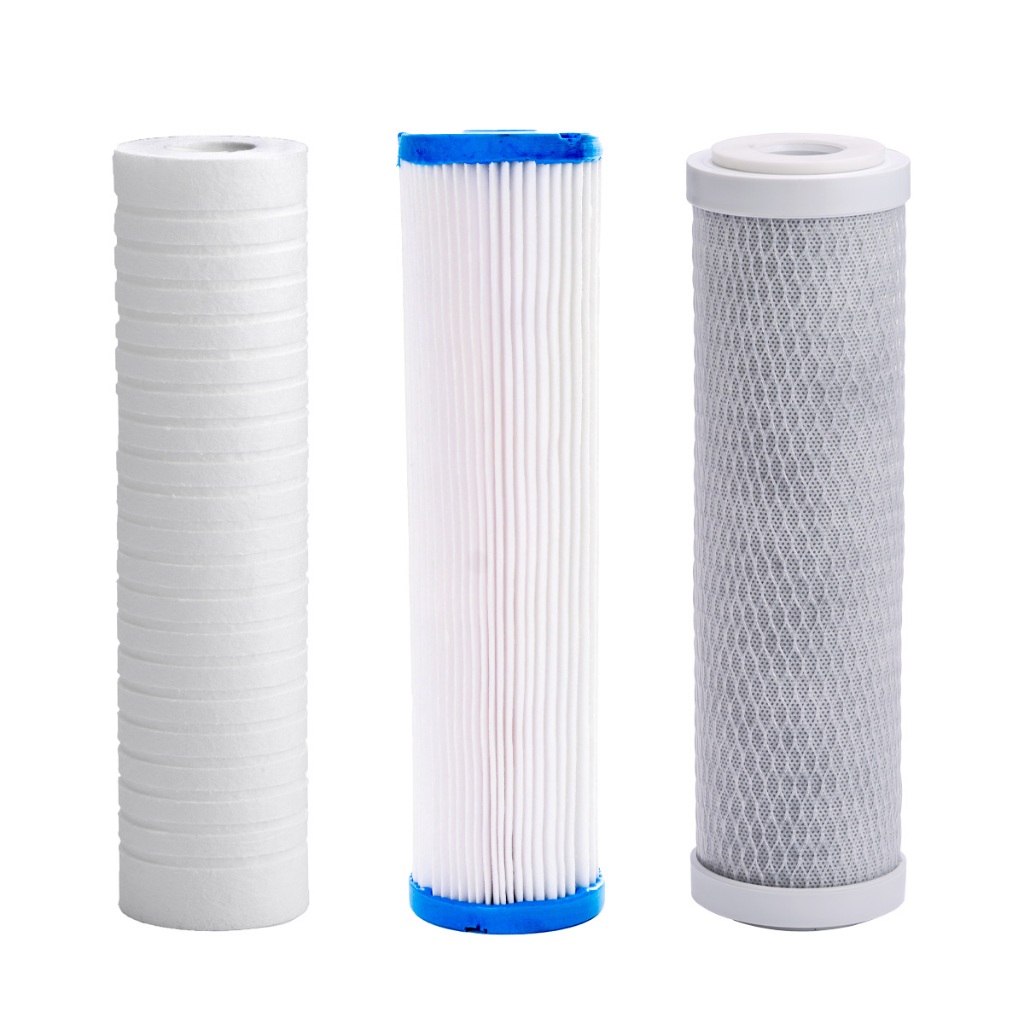 Kit 3 Refis Para Filtro Cavalete Caixa Dágua 1 Carvão Ativado 1 Plissado Lavável 1 Polipropileno em Oferta na Shopee