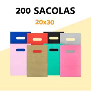 Kit 200 Unidades Sacolas Plásticas Boca Palhaço 20x30 a Vazada para bijuterias em Oferta na Shopee