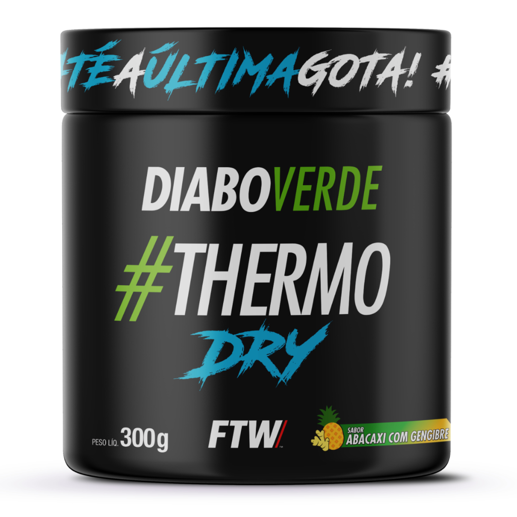 Thermo Dry Termogênico e Energia 300g Sabor Abacaxi com Gengibre - Diabo Verde - Health