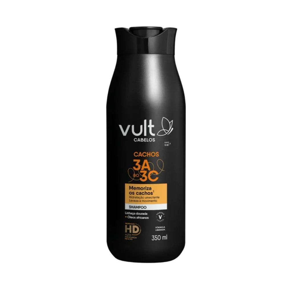 Shampoo Vult Cabelos Cachos 3A a 3C 350ml em Oferta na Shopee