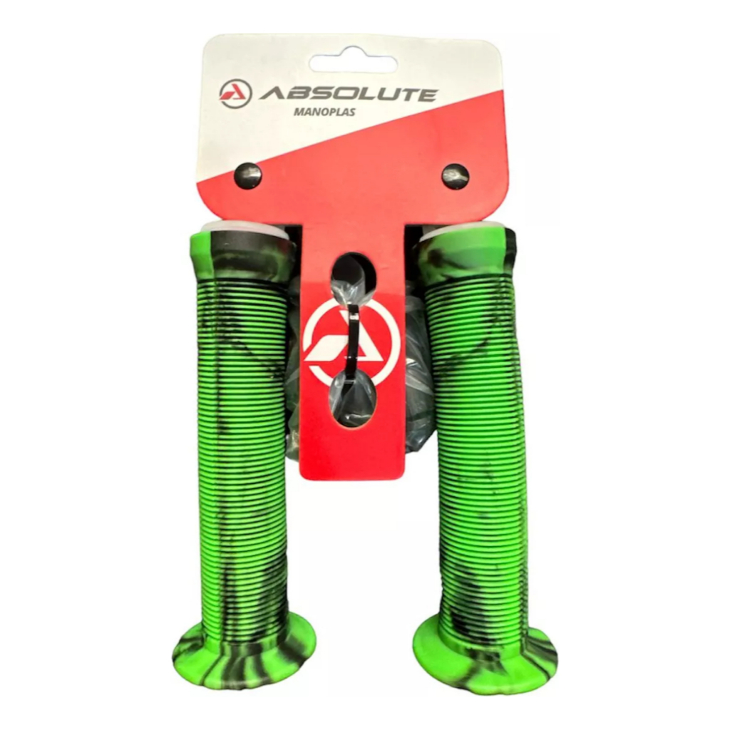 Manopla Absolute Bmx Colorida Manobras Grau Plug 145mm