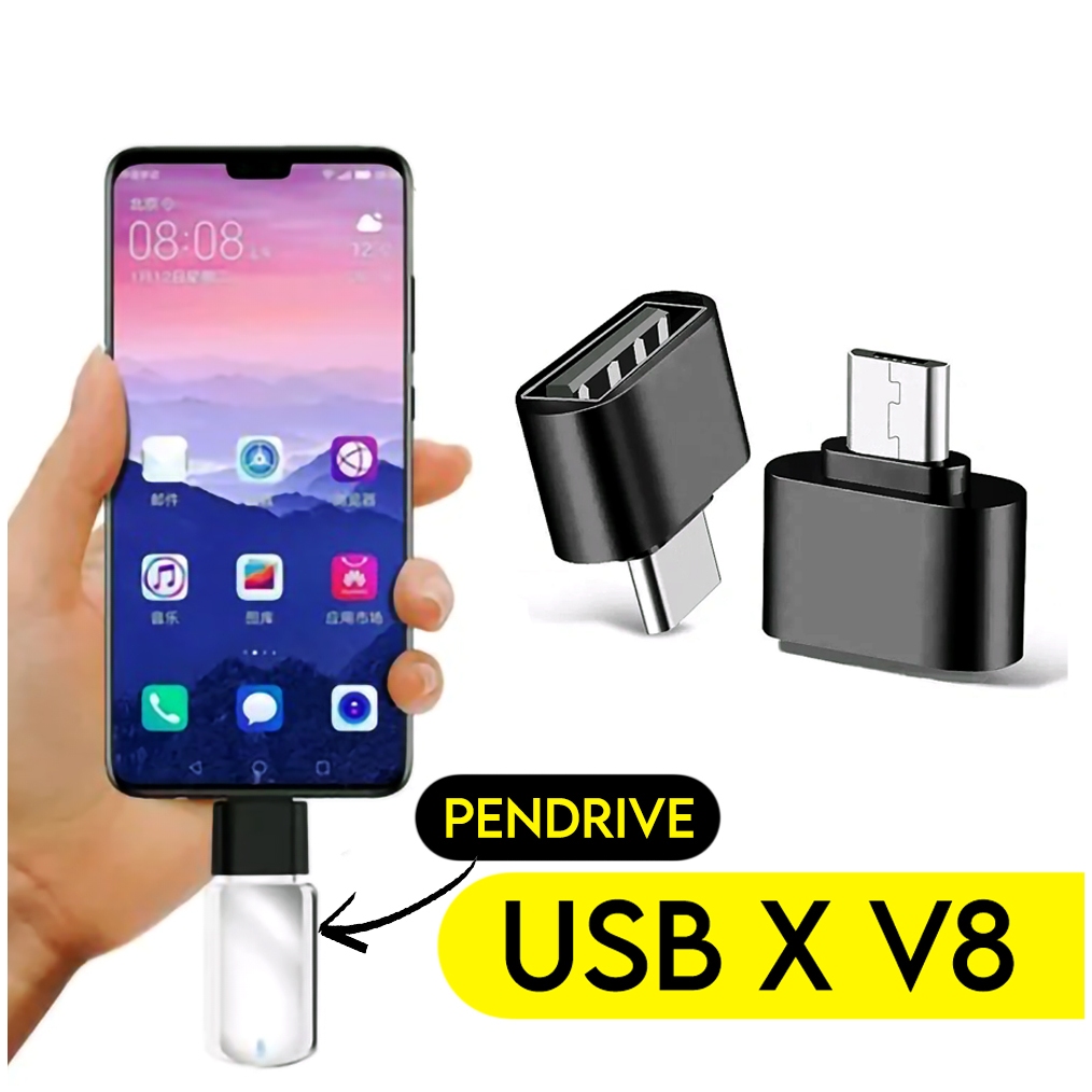 Adaptador Conector Otg Usb x V8 Micro Usb Celular Pendrive