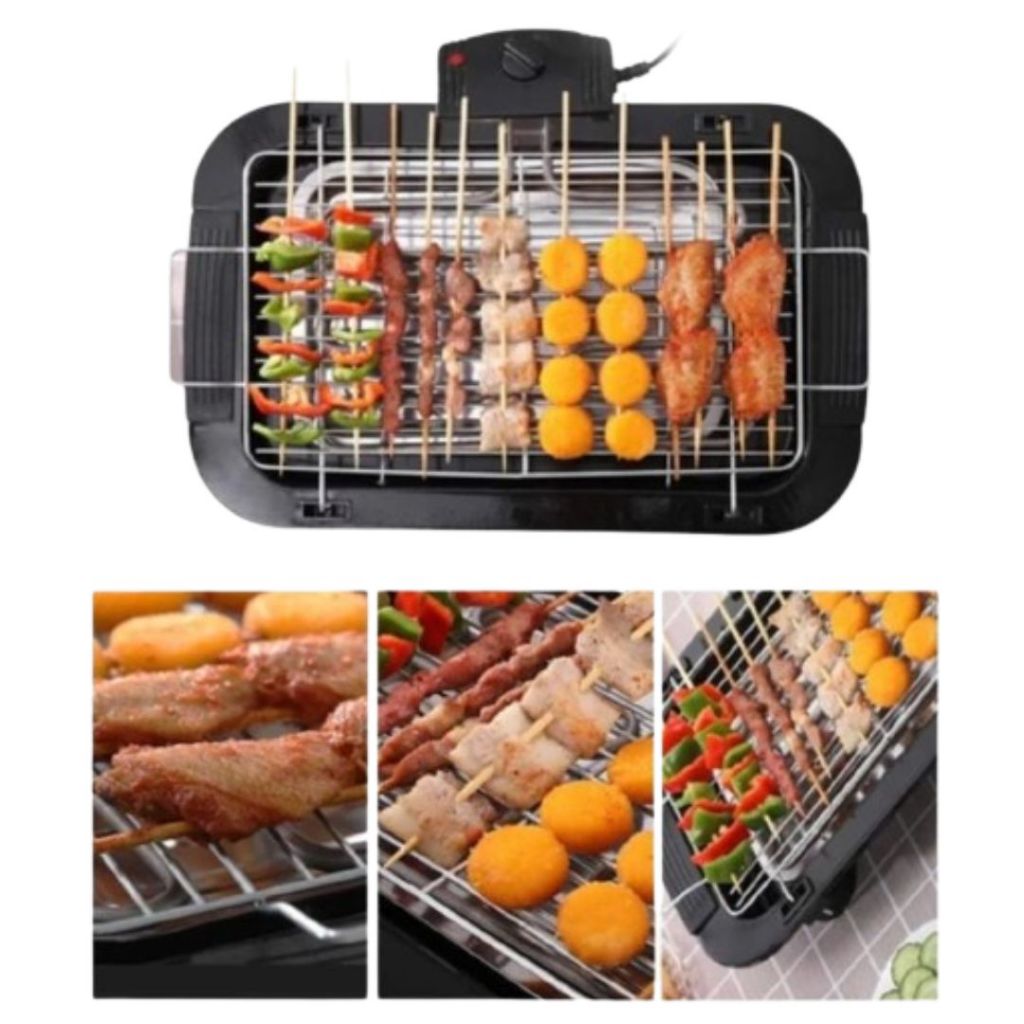 Imagem Churrasqueira Elétrica Interior Exterior Sem fumaça Grelhador Portátil Cozinha 110v - 3XZ OFFICIAL STORE