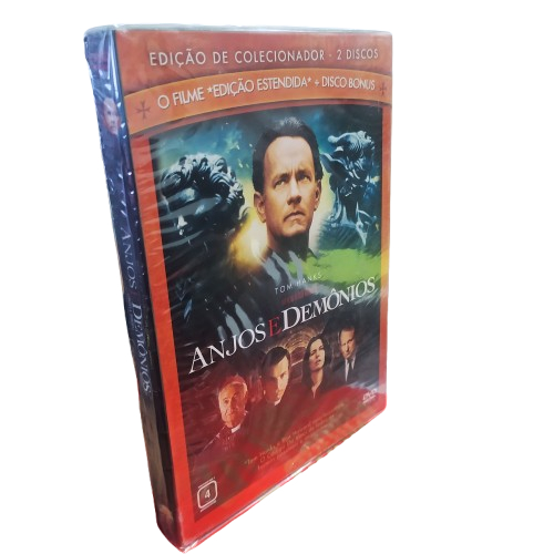DVD ANJOS E DEMONIOS DUPLO ORIGINAL FISICO NOVO DUBLADO + LIVRO BRINDE