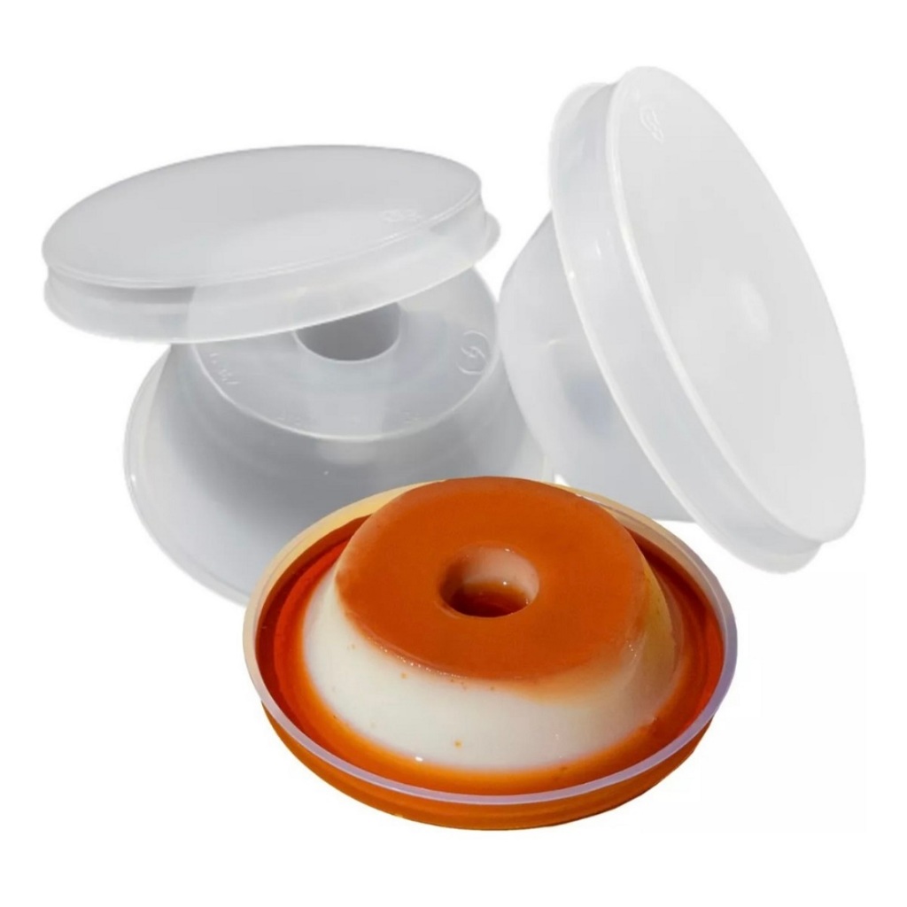 Forminhas Para  Mini Pudim C/ Tampa Forneável 120ml