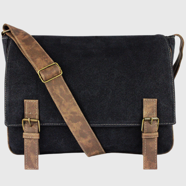 Bolsa Carteiro Pasta Executiva de Lona Comporta Notebook