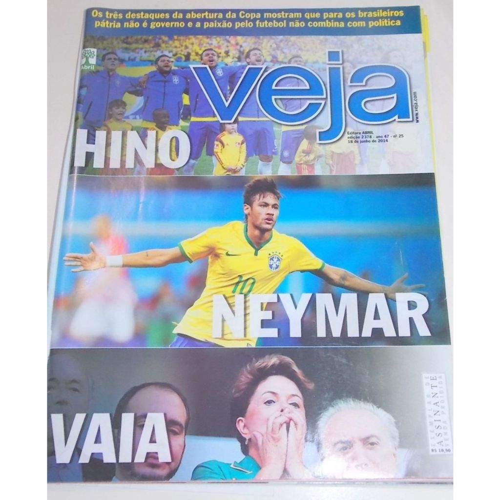 Revista Veja Junho 2014 Copa 2014 Hino Neymar Vaias
