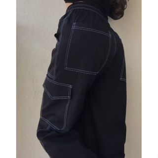 Calça Cargo Caqui,Preto, Bege Sarja Skate C/ Elástico unisex em Oferta na Shopee