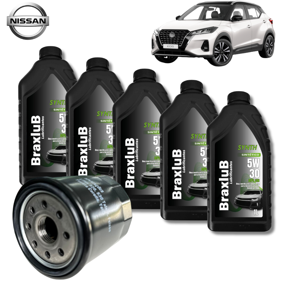 KIT TROCA DE ÓLEO 5W30 + FILTRO (KICKS 1.6 16V 2016>2019)