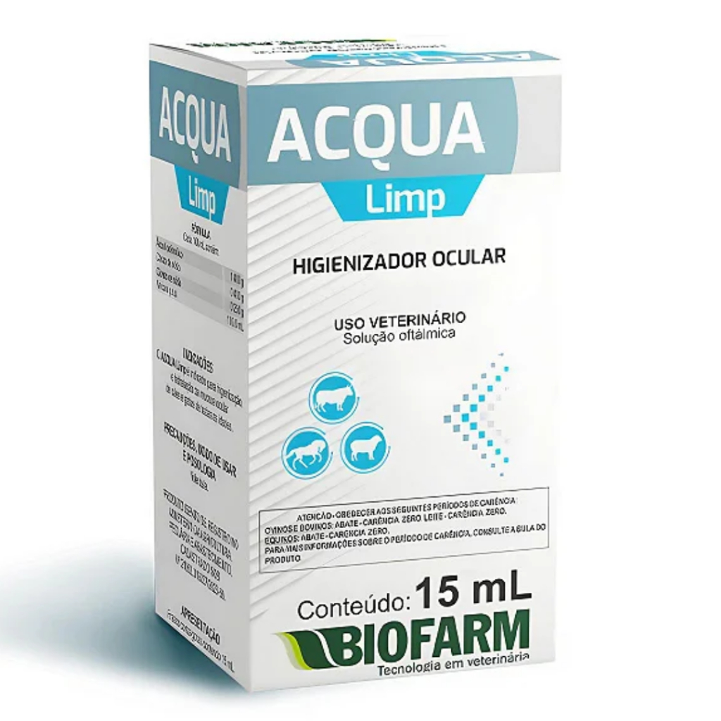 Acqua Limp Pet Higienizador Ocular Lubrificante 15 mL Biofarm em Oferta na Shopee