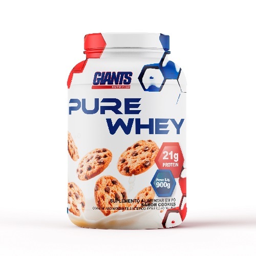 Pure Whey 900g Concentrado E Isolado 21g Protein Giants Nutrition