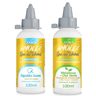 Kit 2 Amolex Amolecedor de Cuticulas 100ML Cora em Oferta na Shopee