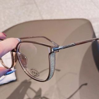 Armação de Óculos para grau feminino em TR com laterais brilhantes de glitter em Oferta na Shopee